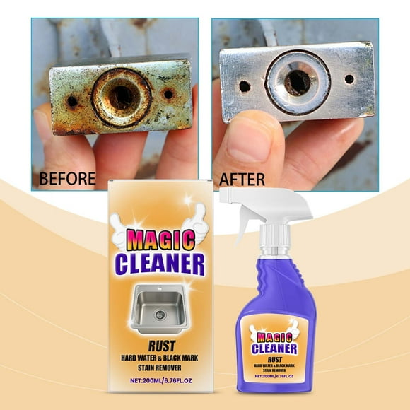 Fiudx Spray Desoxidante para Metales, Solución Instantánea para Eliminar Óxido, Limpiador Multisuperficie para Madera y Metal, Eliminador de Manchas Profundas para Muebles de Exterior, Uso Doméstico,