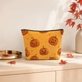 thumbnail image 3 of Tdxkok Halloween Zipper Cosmetic Bag with Spooky Patterns Canvas Makeup Pouch Reusable Travel Storage Bag for Toiletries Accessories B, 3 of 7