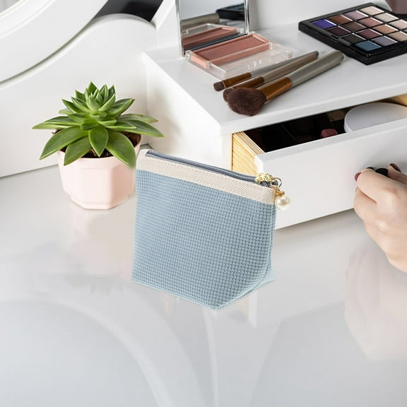 Homoyoyo Travel Makeup Bag Set for Teen Girls, Corduroy Cosmetic Organizer, Portable and