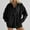 Black, variant on Aloohaidyvio Womens Quarter Zip Long Sleeve Cropped Sweatshirt Fall Casual Half Zip Pullover Tops With Pockets 2024 Winter Clothes