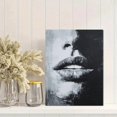 thumbnail image 2 of UXIEQU Black White Lips Abstract Canvas Wall Art 15.75x11.81 Inches, 2 of 8