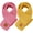 Pink, Yellow, variant on 2 Pack Warm Kids Winter Knit Scarves Child Warm Scarf Neck Warmer for Toddlers Boys Girls
