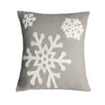thumbnail image 2 of Travelwant 18x18,Cotton Christmas Blessing Throw Pillow Cover for Bed Sofa Cushion Car Snowflake Embroideried Pillowcases, 2 of 8