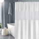 thumbnail image 3 of Cortina de Ducha 200x180cm Cortina de Baño de Poliéster y EVA Semitransparente Impermeable Antimoho para Baño - Blanco brillar  Electrónica, 3 of 5
