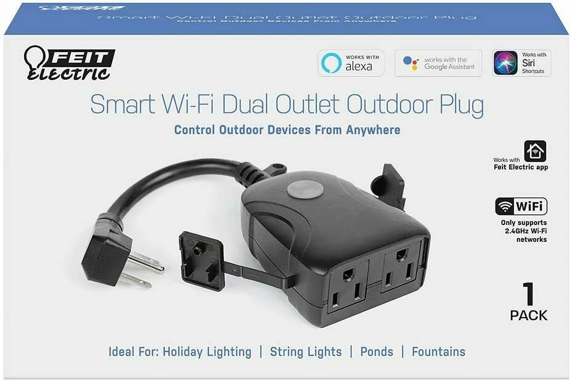 3x Vivitar Outdoor Waterproof Smart Plug WiFi Outlet No Hub Required, 3 -  Kroger