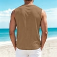 thumbnail image 5 of Linen Tank Tops for Men Breathable V-Neck Sleeveless Shirts Relaxed Fit Summer Casual Big and Tall T-Shirt, M, 5 of 5