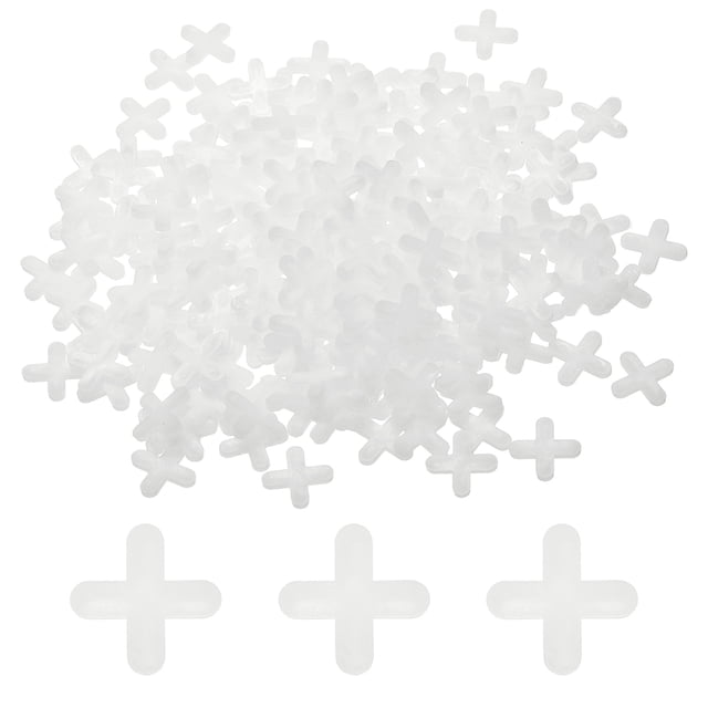 Uxcell 5mm 3/16 Inch Plastic Tile Spacers Cross Tiling Tools for Floor Wall Ceramic Tile, Clear 300 Pieces