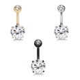 thumbnail image 2 of Funie Bague de Nombril en Zircon Cubique pour Femmes, Perçage Corporel, Bijou Cadeau, 2 of 7