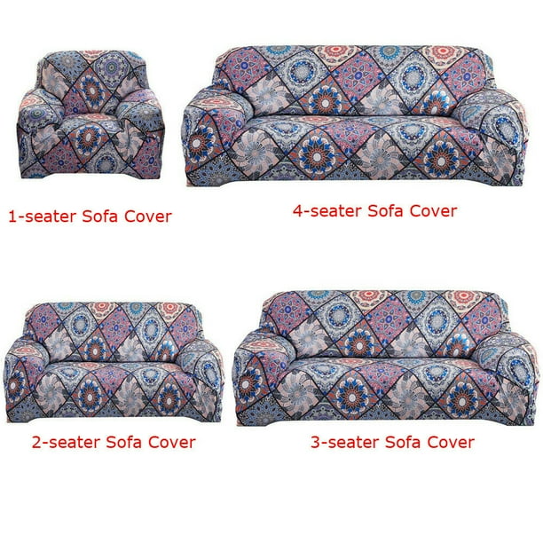Printing Stretch Sofa Cover, Elastic Couch Slipcover For 1 2 3 4 Seater