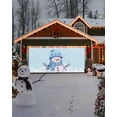thumbnail image 4 of Garage Door Banner Cover 7 x 8 ft, Light Blue Christmas Snowman with Cap Xmas Tree Snowflake Christmas Garage Door Decorations Holiday Christmas Backdrop Decor for Winter New Year Xmas Party, 4 of 6