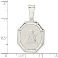 thumbnail image 3 of Diamond2Deal 925 Sterling Silver Rhodium-plated Satin Raphael Angel Pendant for Women (L-36.15 mm, W-19.76 mm), 3 of 5
