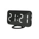 thumbnail image 1 of Reloj despertador digital Pantalla LED con puertos de carga USB dual Modo de atenuación automática F Abanopi Blanco, 1 of 7