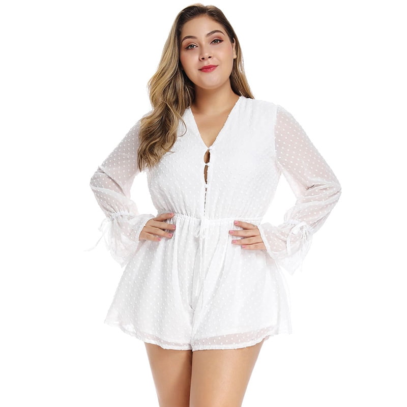 plus white romper