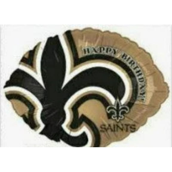 18" NEW ORLEANS SAINTS Happy Birthday Football Balloon  Party Supplies Decorations Foil Mylar Balloon