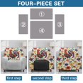 thumbnail image 6 of FKELYI Hippie Floral Rooster Chicken Print Recliner Slipcover 4 Pcs Reclining Chair Covers for Lazy Boy Chair Protector Elastic Furniture Decor Covers for Living Room Bedroom, 6 of 7