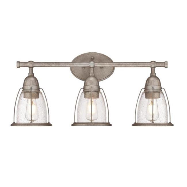 Westinghouse Lighting 6350800 3 Light Wall Weathered Steel Finish Westinghouse Lighting 6350800 3 Light Wall Weathered Steel Finish With Clear Seeded Glass