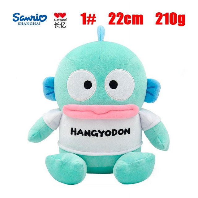 Sanrio Hangyodon-muñecas de peluche estilo camiseta para niños, juguetes para niños, regalo de Navidad, adorno de Boutique de moda, muñeca de peluche suave, regalo de cumpleaños