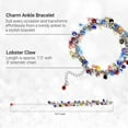 thumbnail image 5 of Multicolor Murano Style Bead Charm Ankle Bracelets For Women  Adjustable Beach Fashion Foot Jewelry Beaded Anklet in Stainless Steel Boho Birthday Christmas Gifts for Women, 5 of 12