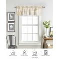 thumbnail image 6 of Marble Beige Curtain Valance for Windows/Living Room/Kitchen/Bathroom/Café, Short Rod Pocket Tier Curtain Window Treatment Panel Modern Abstract Ink Painting Luxury Topper Curtain 60''x18'', 6 of 6
