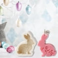 thumbnail image 2 of Silicone Flat Rabbit Candle With Raised Flower Pattern Standing Aromatherapy Rabbit Soap, 2 of 4