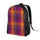 thumbnail image 2 of Easygdp Purple Yellow Buffalo Plaid Mochila Versátil y Elegante: Comodidad, Almacenaje y Durabilidad para la Universidad, Trabajo, Viajes y Uso Diario, 2 of 8