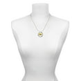 thumbnail image 3 of Delight Jewelry Silvertone Small Yellow Megaphone Silvertone Grandmother Ring Charm Necklace, 18", 3 of 4