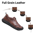 thumbnail image 3 of Mens Non-slip Loafers Outdoor Casual Lightweight Retro Driving Shoes Minimalist Business Office Moccasins Brown 10 US, 3 of 7