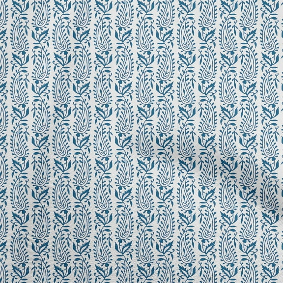 oneOone Polyester Spandex Blue Fabric Block Dress Material Fabric Print Fabric By The Yard 56 Inch Wide-QK