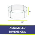 thumbnail image 2 of American Fireglass Protection de Flamme Ronde en Verre pour 25" Plaque Ronde de Foyer, 2 of 4