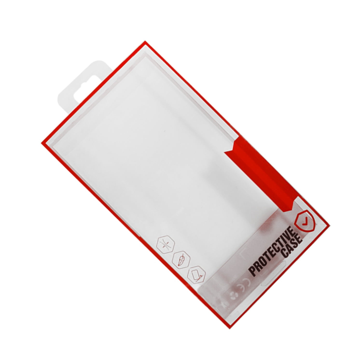 Strong Transparent Protective Packaging Box (Small Size/Pack of 50pcs) - Red