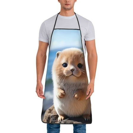 

Lukts Cute Guinea Pig Sea Print Unisex Tie-Up Aprons Bibs for Chef Kitchen Grill Beverage Shop