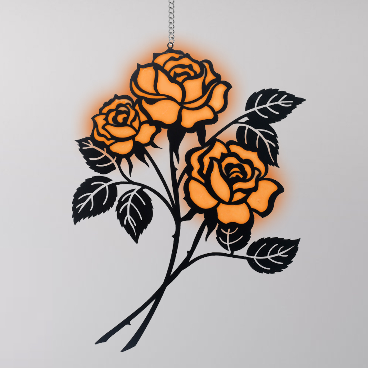 Duety Metal Rose Wall Decor,Creative Metal Rose Wall Art Decorative