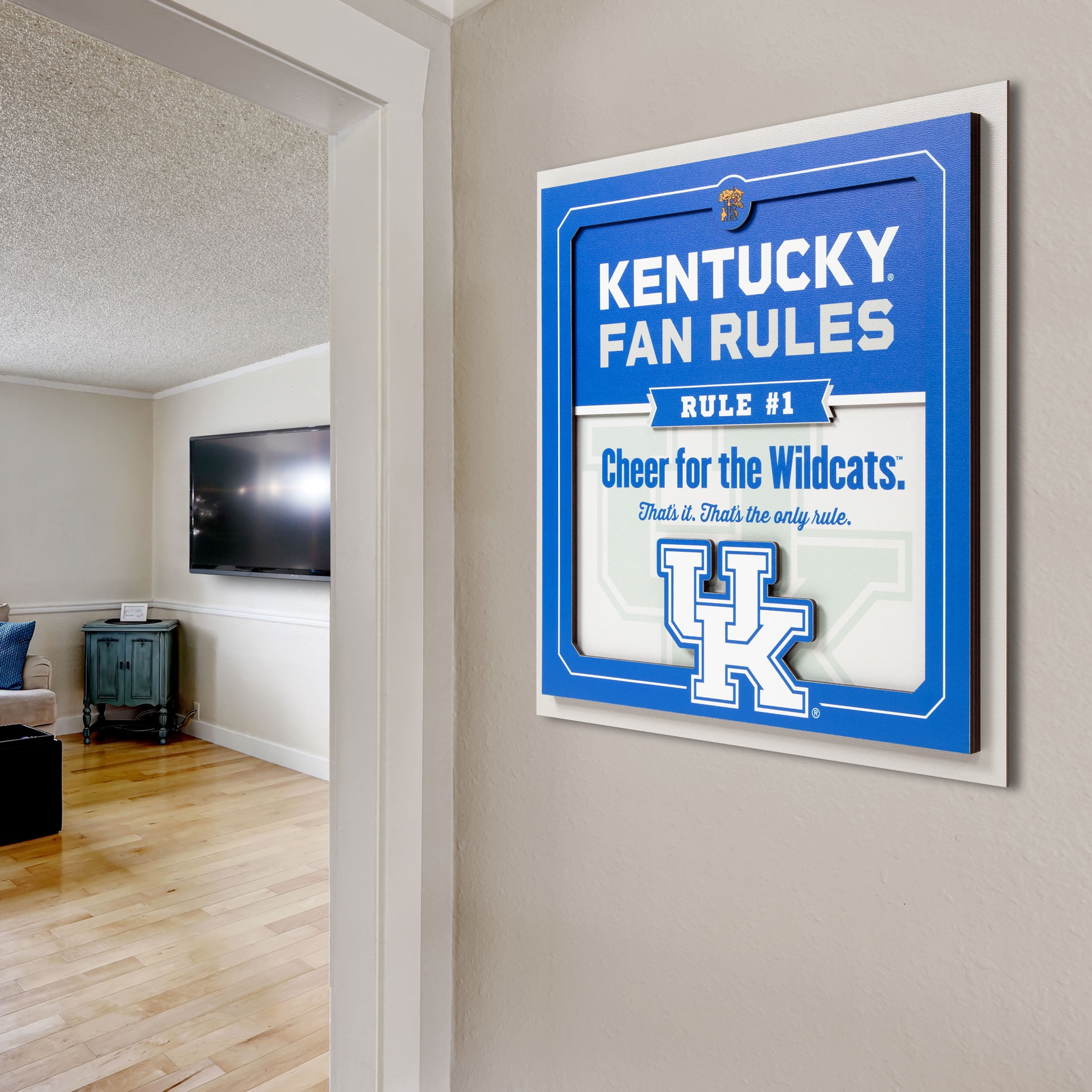 YouTheFan NCAA Kentucky Wildcats Fan Rules 3D Wall Art