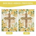thumbnail image 6 of Spring Summer I Am The Resurrection and The Life Decorative Garden Flag, Easter Religious Cross Yellow Flower Yard Outside Decorations, Christian Outdoor Small Home Decor Double Sided 12.5x18, 6 of 6
