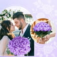 thumbnail image 4 of 30Pcs Roses Artificial Flowers Bouquet, Black Fake Silk Rose with Long Stem Realistic Single Stem Flowers for DIY Wedding Arrangement Party Centerpieces Home Decoration, 4 of 5