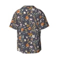 thumbnail image 2 of Wukai Wildflowers Men's Casual Short-Sleeve Button Down Shirt - Lightweight Summer Dress Shirt for Daily Wear-, 2 of 7