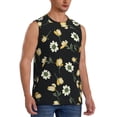 thumbnail image 2 of Daiia Daisy Printed Men's Tank Tops,Casual Soft Sleeveless Gym Muscle Shirts Bodybuilding Tee-Small, 2 of 8