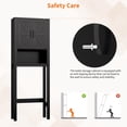 thumbnail image 2 of Freestanding Over Toilet Storage Cabinet,Above Toilet Storage Cabinet with Open Storage Shelf,Adjustable Shelf,Open Organizer, Reversible Side Rack, Anti-Tip Space Saver for Restroom Laundry Room, 2 of 8