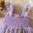 thumbnail image 7 of Dress Girls Fly Sleeves Mesh Embroidery Holiday Party Dress Dance Party Dresses Dresses Girls Purple 1 Years-2 Years, 7 of 7