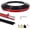 Black, variant on 20ft Outside Vinyl Corner Trim Peel and Stick for Tile and Wall Edges, Decorative Kitchen Backsplash Trim Edge, Tile Edge Trim, Corner Trim (Gold)