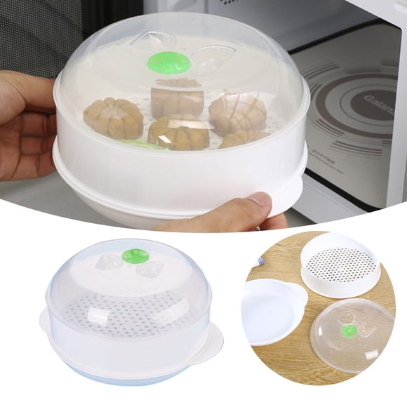 Cooking Utensils Steamer Microwave Safe Food Plates with Lid for Kitchen Storage and Food Container