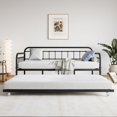 thumbnail image 6 of DreamBuck Twin Size Daybed Frame with Trundle, Metal Daybed Frame with Headboard, Twin Daybed Frame for Bedroom, Living Room, Guest Room, No Box Spring Needed, Easy Assembly, 6 of 9