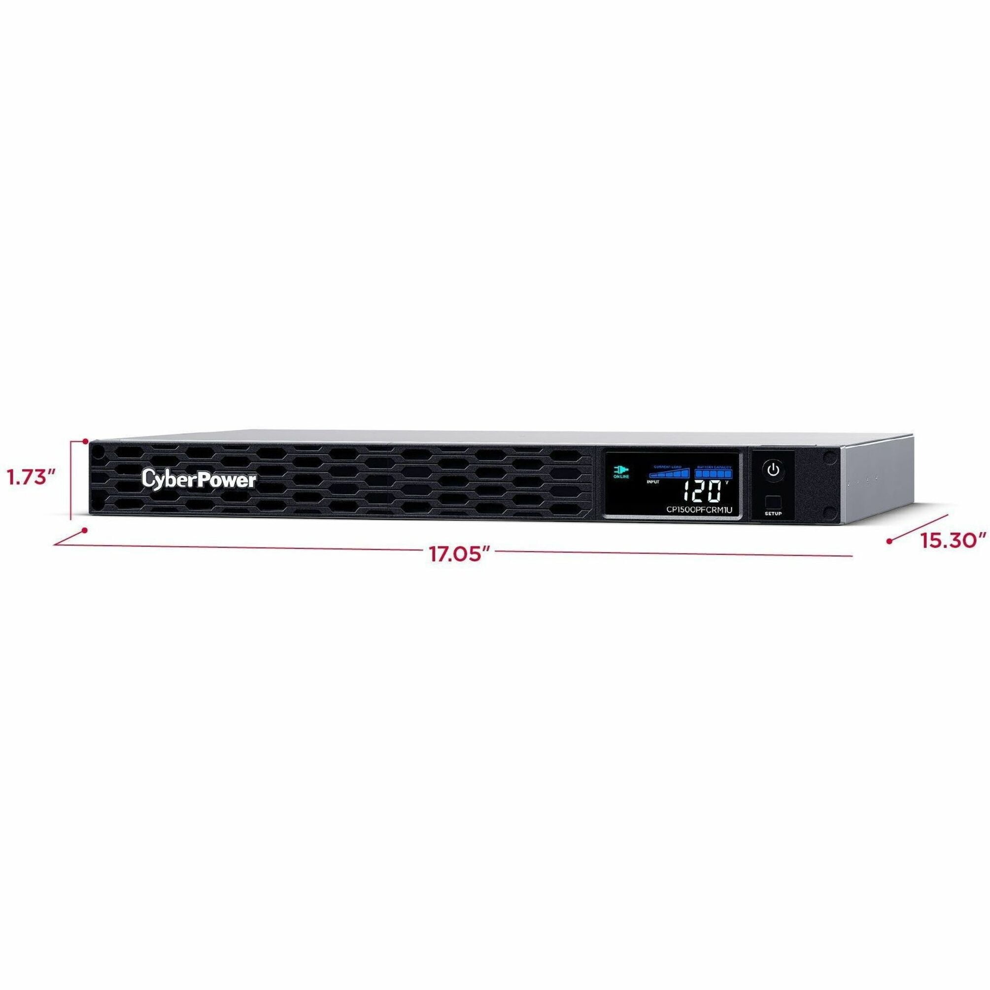 CyberPower CP1500PFCRM1U 1500 VA 900 Watts 6 Outlets UPS Systems