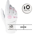 thumbnail image 3 of FINGER TEN Women’s Leather Golf Glove with Ball Marker Extra Grip 3 Pack, Left Right Hand Pink Fit Woman Girl, Size Small Medium Large XL, 3 of 5