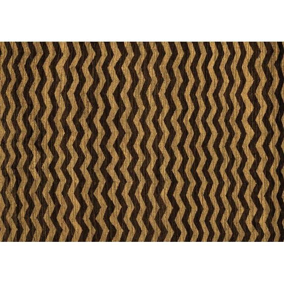 Ahgly Company Indoor Rectangle Abstract Brown Modern Area Rugs, 6' x 9'