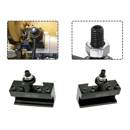 

-Wedge Type Tool Post Set Wedge Type Tool Post Quick Change Turning and Facing Holder Fit for Lathe Tool Holder B
