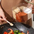 thumbnail image 4 of Tarro de condimentos de cocina con ranura para cuchara, organizador de sal y pimienta con múltiples compartimentos, caja de condimentos, 4 of 7