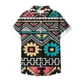 thumbnail image 3 of cocolona Womens 2024 Regular Shirts Fashion Casual Boho Print V Neck Button Short Sleeve Summer Tops on Clearance, 3 of 4