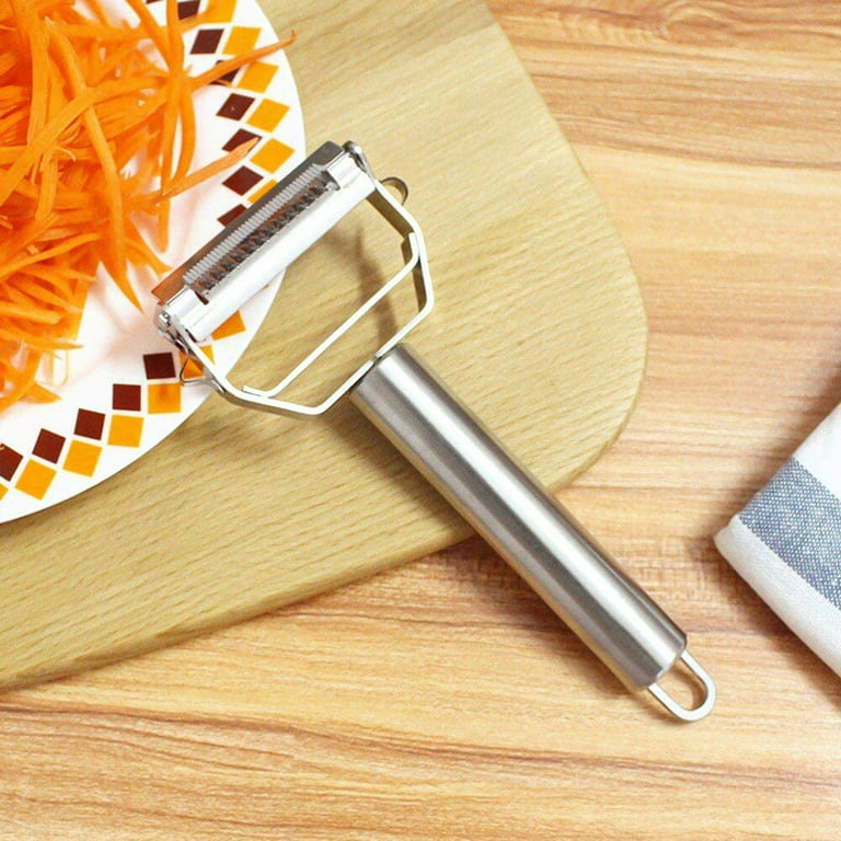 JIANYI Julienne Peeler, 3 in 1 Swift Julienne Peeler Vegetable Peeler,  Carrot and Potato Peeler with Rotating Serrated Straight and Julienne  Stainless Steel Slicer Blades - Yahoo Shopping