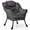 Grey, variant on Giantex Modern Soft Accent Lazy Chair, Contemporary Lounge Chair, Single Sofa w/Steel Frame, Armrests, Side Pocket & Thick Padded Back, Grey